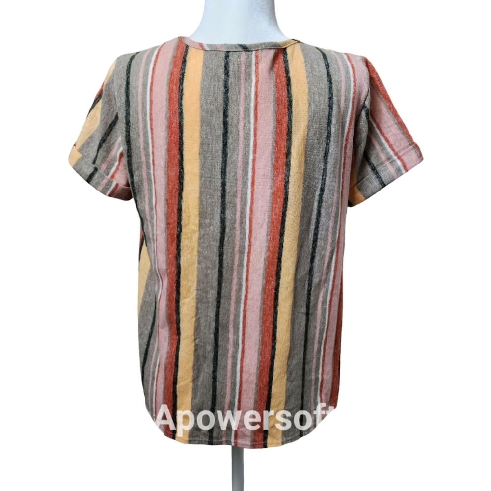 Kim & Cami Striped Tie-Front Top - Picture 2 of 6